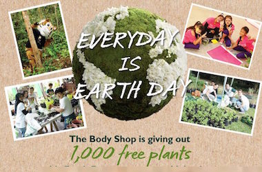 THE BODY SHOP 送出 1000 棵植物，提倡爱护地球