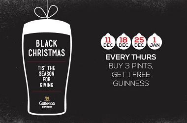 MALONES 黑色圣诞 - 免费 GUINNESS 啤酒！