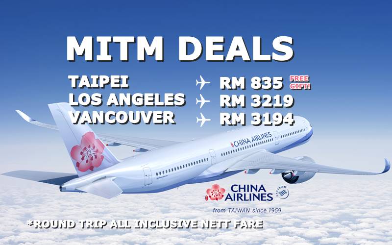 【CHINA AIRLINES】MITM 2019 DEALS!