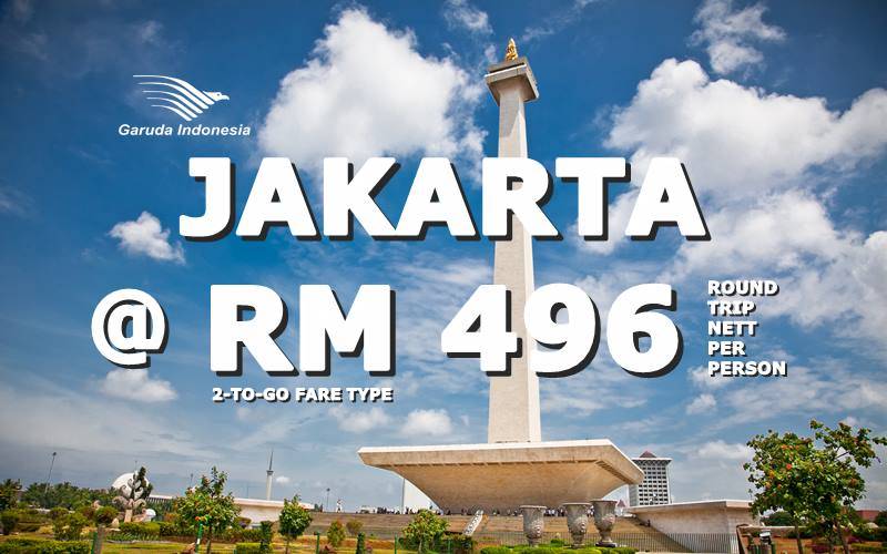 ✈ FLY JAKARTA, INDONESIA ROUND TRIP BY【GARUDA INDONESIA】@ RM 496 NETT