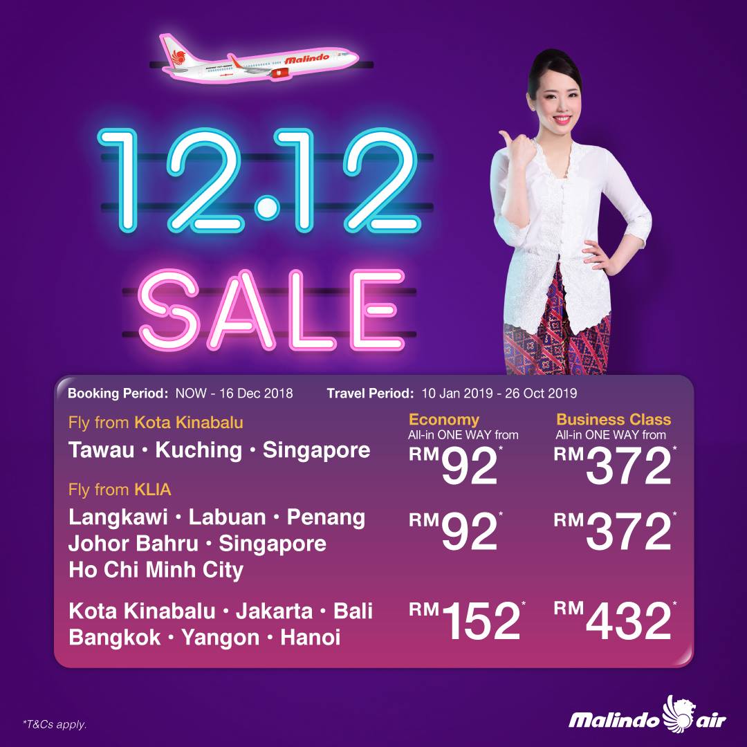 Double 12 12 Sale By Malindo Air