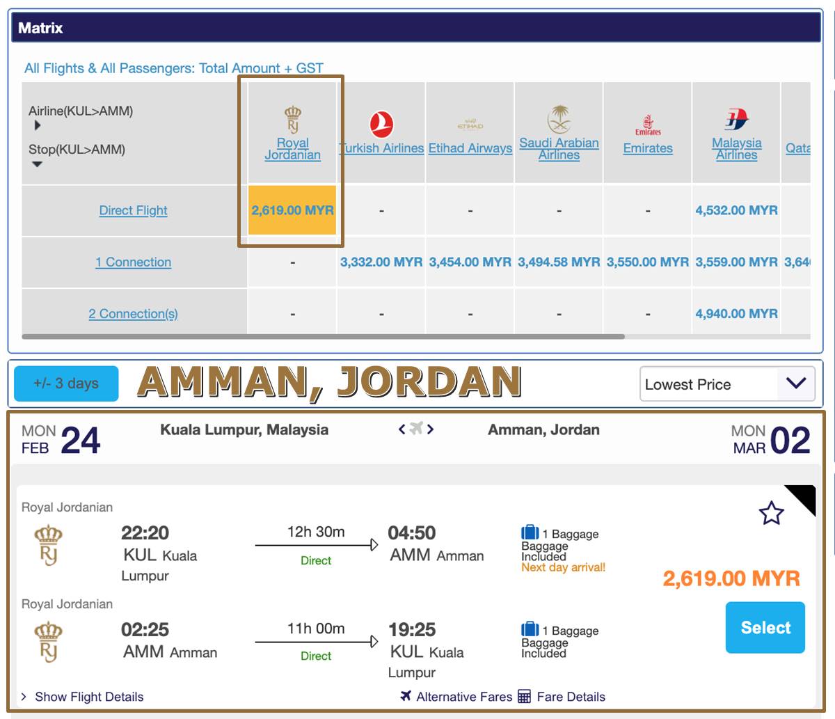 change booking royal jordanian