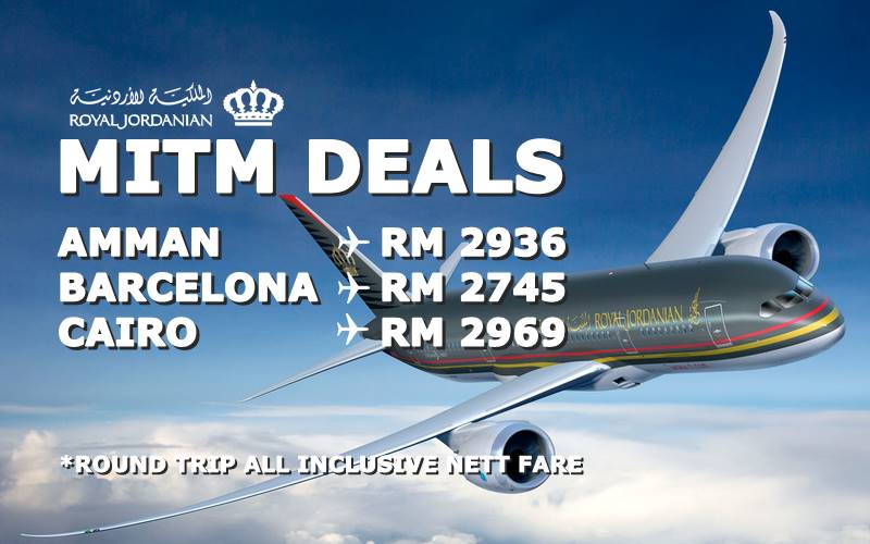【ROYAL JORDANIAN】 MITM 2019 DEALS!