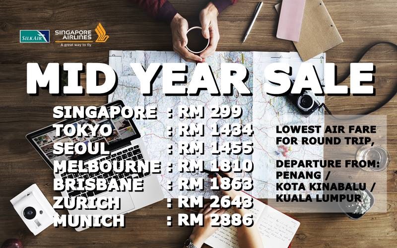 EXCLUSIVE MID YEAR SALE BY【SINGAPORE AIRLINES】