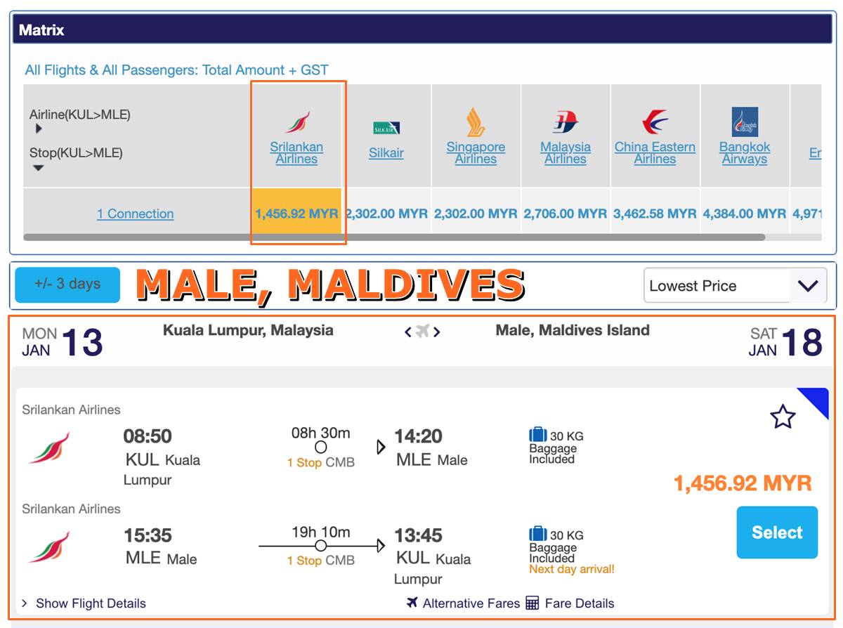 From malaysia ticket price maldives MakeMyTrip