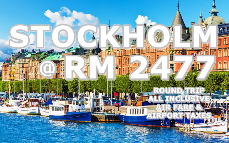 STOCKHOLM ROUND TRIP BY【THAI AIRWAYS】@ RM 2477 NETT