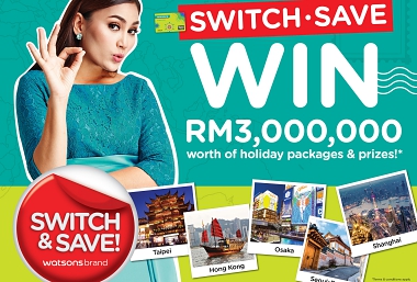 WIN RM3 MILLION WORTH OF PRIZES FROM WATSONS BRAND!