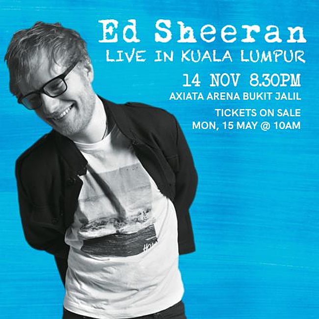 U MOBILE WILL BE GIVING AWAY TICKETS TO ED SHEERAN’S MALAYSIA CONCERT OVER THE NEXT FEW MONTHS!