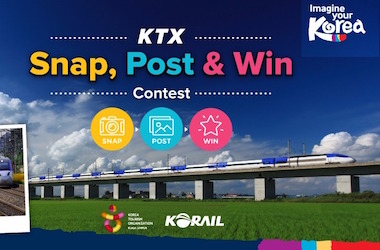 乘搭 KTX，赢取韩国来回机票！