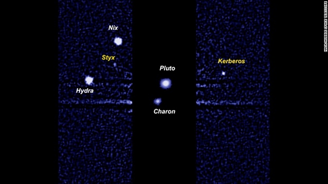 5 moons of pluto