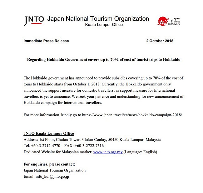 Hokkaido 70% Subsidies Is Only Valid For Locals In Japan