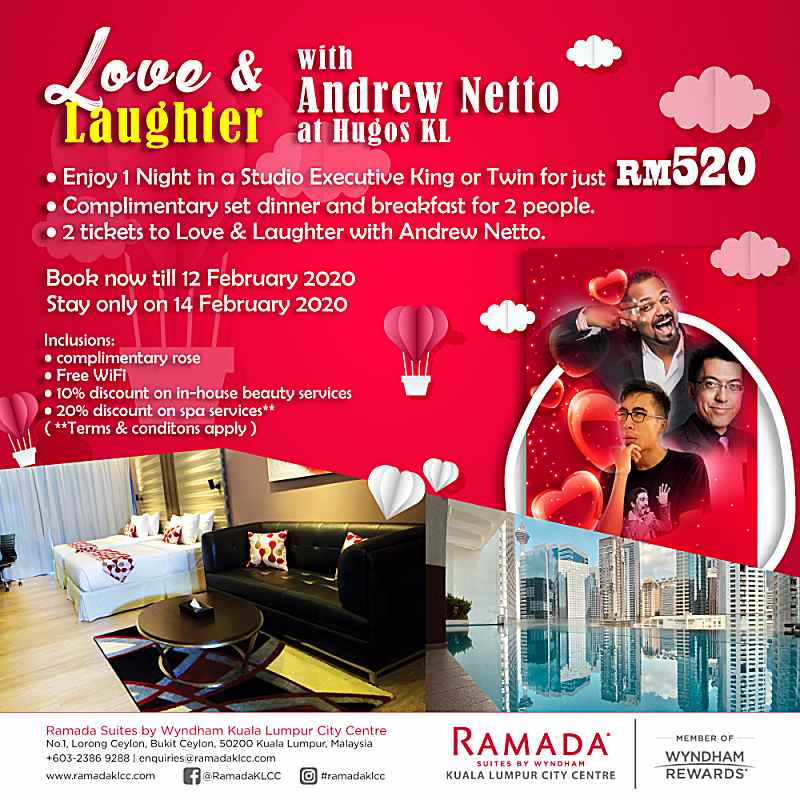 Love & Laughter this Valentine’s Day at Ramada Suites By Wyndham KLCC