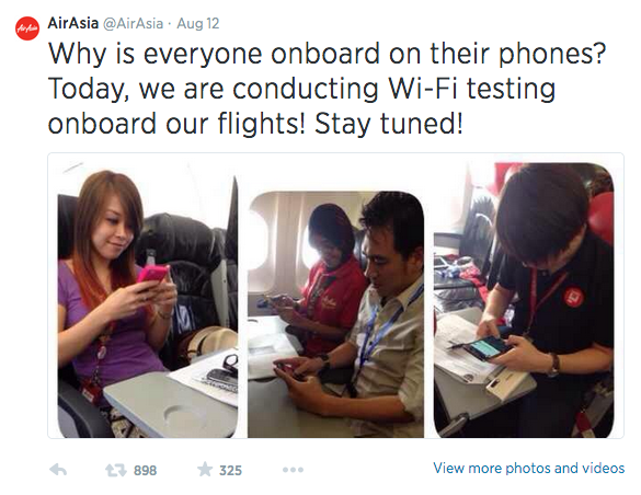 AirAsia testing Wifi AirAsia testing Wifi