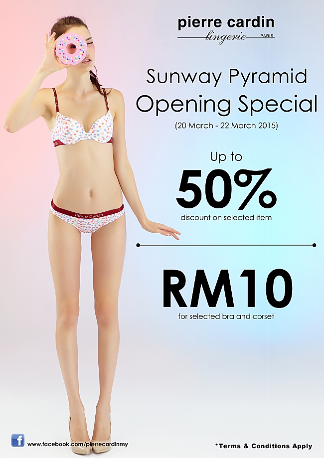 Pierre Cardin Lingerie Boutique Sunway Pyramid Promotion