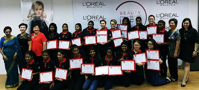 Disadvantaged young women graduate as certified hairdressers and makeup artists through L’Oreal Malaysia’s Beauty For A Better Life