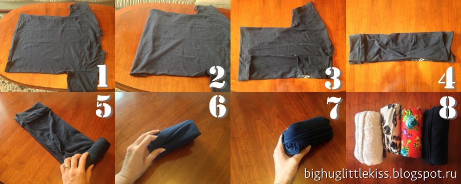How to pack t-shirts