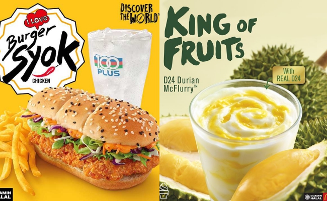 McDonald’s Burger ‘Syok’ and real D24 Durian McFlurry!