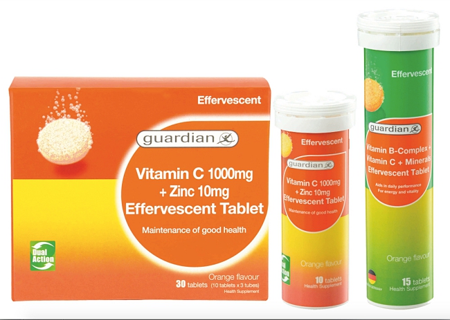 Add Some Zing & Fizz to the Maintenance of Your Good health & Performance with Guardian’s New Effervescent Vitamins and Minerals Range