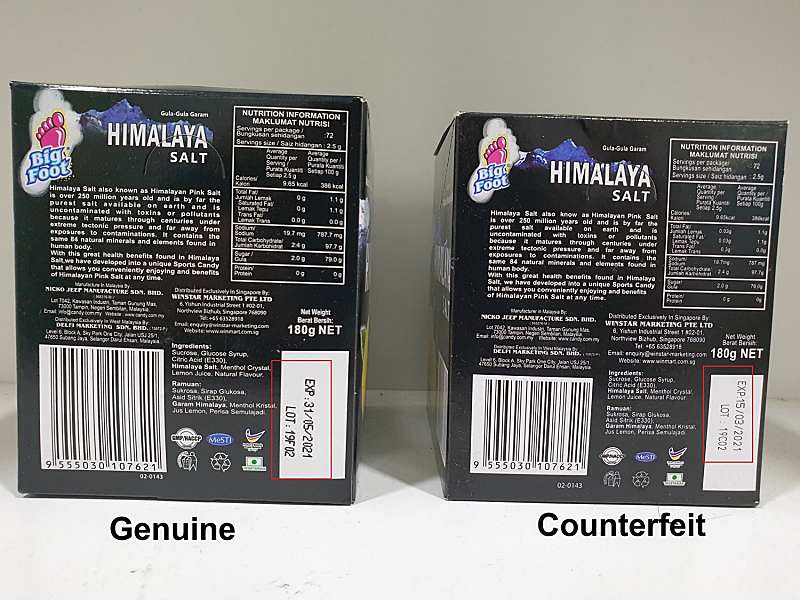 Be Careful On Counterfeit Himalaya Salt Sports Candy!