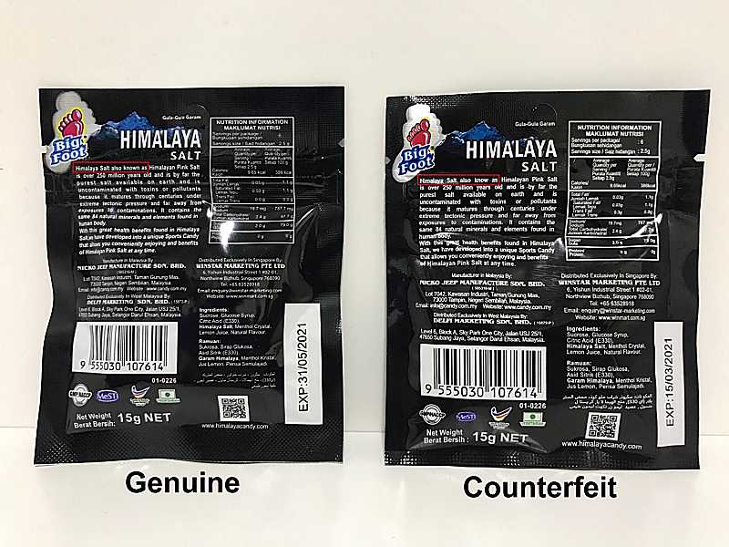 Be Careful On Counterfeit Himalaya Salt Sports Candy!