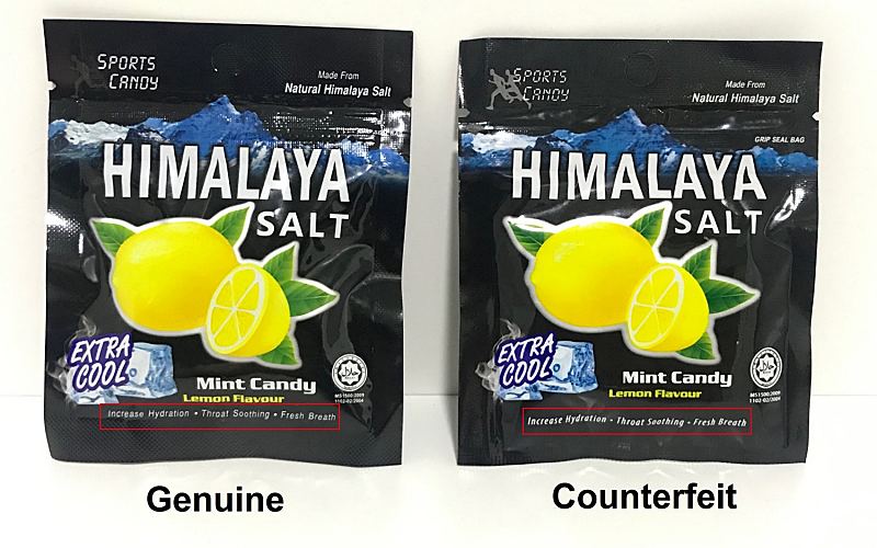 Be Careful On Counterfeit Himalaya Salt Sports Candy!