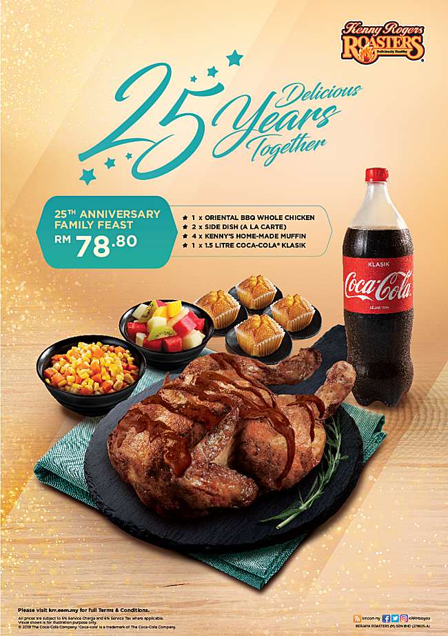 Kenny Rogers ROASTERS unveils their new 25th Anniversary meal