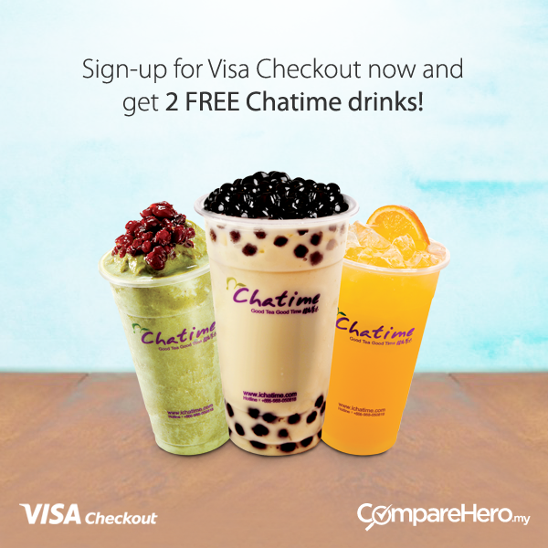 SIGN UP WITH VISA CHECKOUT AND GET 2 FREE CHATIME DRINKS