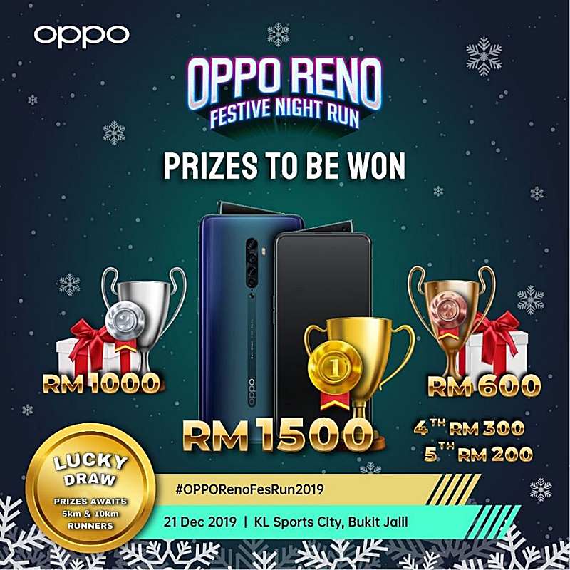 OPPO Reno Festive Night Run is Happening with snowfall on 21st December 2019!