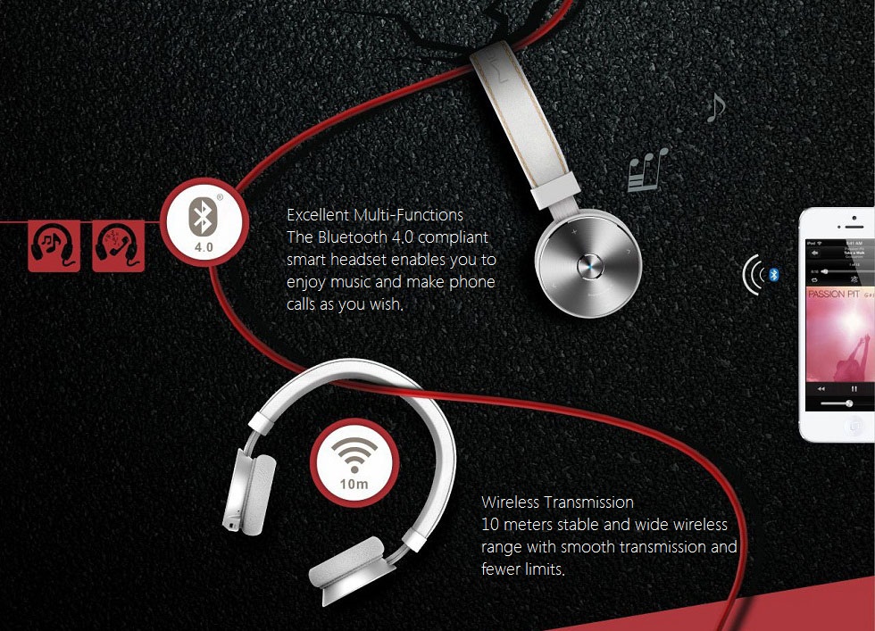 MiPow Bluetooth Headphone M2 3 MiPow Bluetooth Headphone M2 3