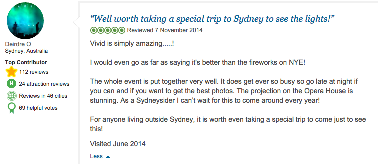 Vivid Sydney review