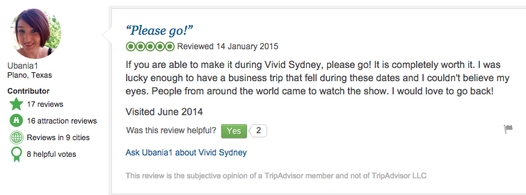Vivid Sydney review