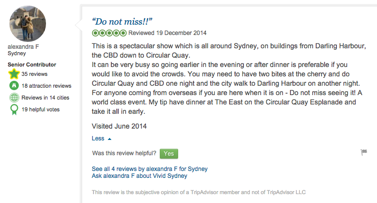 Vivid Sydney review