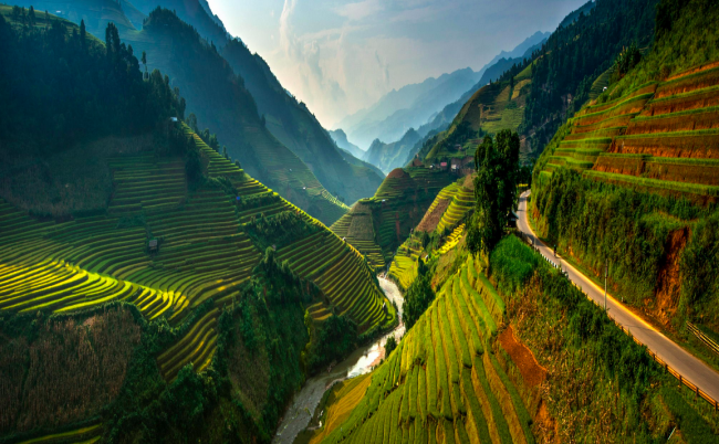 Mu Cang Chai in Yen Bai, Vietnam