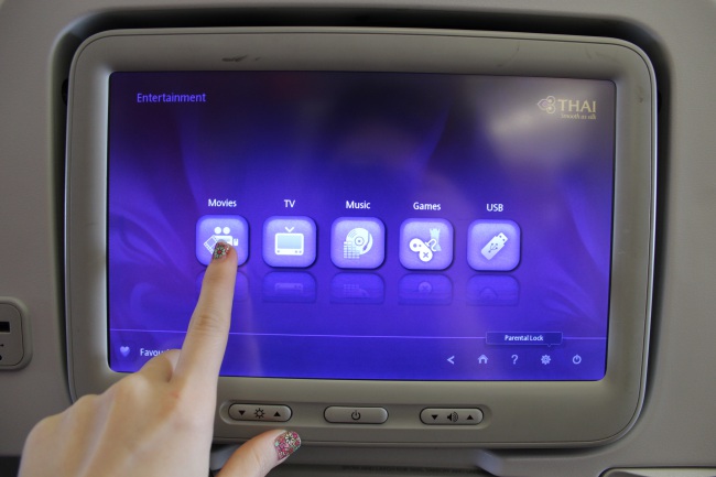 Thai Airways in flight entertainment 