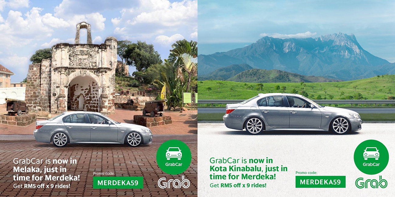 Celebrate new GrabCar locations with the Merdeka59 Promotion!