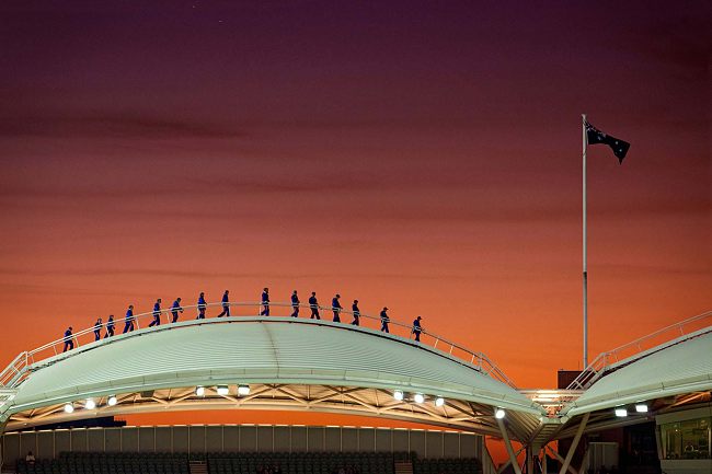 People Are Climbing This Stadium’s Roof In Australia To Get A Better View Of The Game!