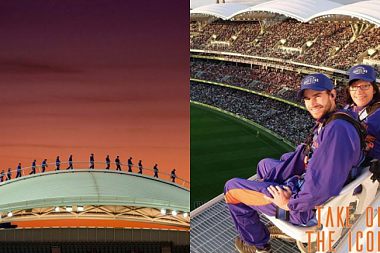 PEOPLE ARE CLIMBING THIS STADIUM’S ROOF IN AUSTRALIA TO GET A BETTER VIEW OF THE GAME!