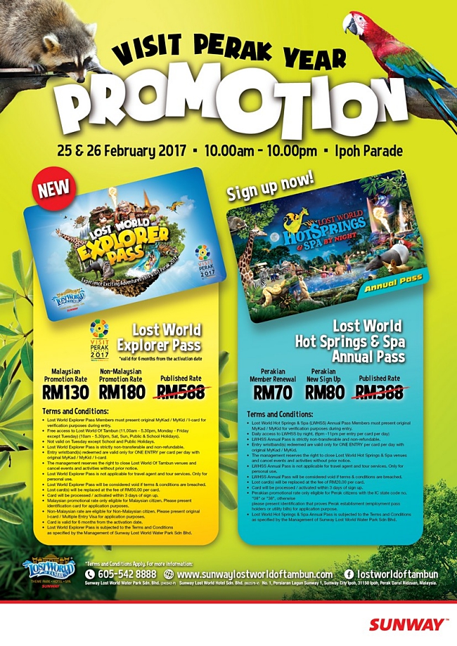 Lost World Of Tambun Launches Visit Perak Year Promotion