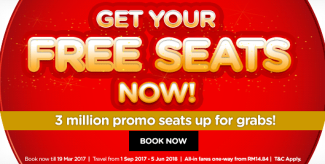 Get Your AirAsia Free Seats Now!