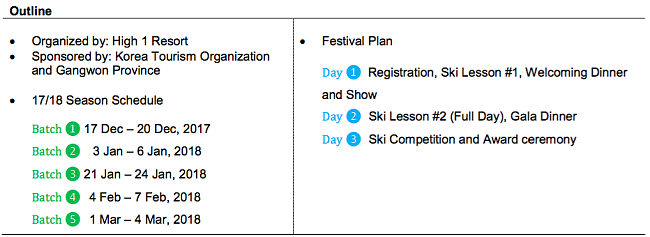 Go! Go! Ski Festival @ High 1 Resort