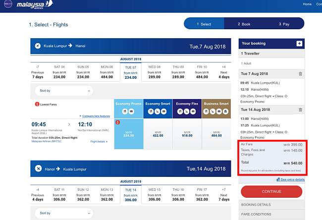 Which Airline Is Cheaper For A Return Flight To Hanoi?