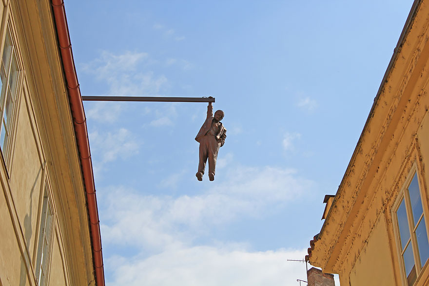 man hanging out