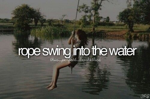 rope swing into water