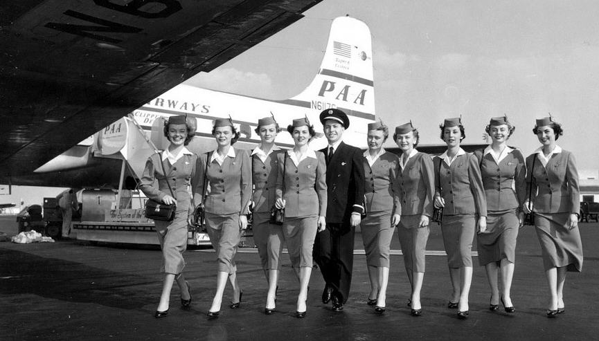 Cabin crew and captain 