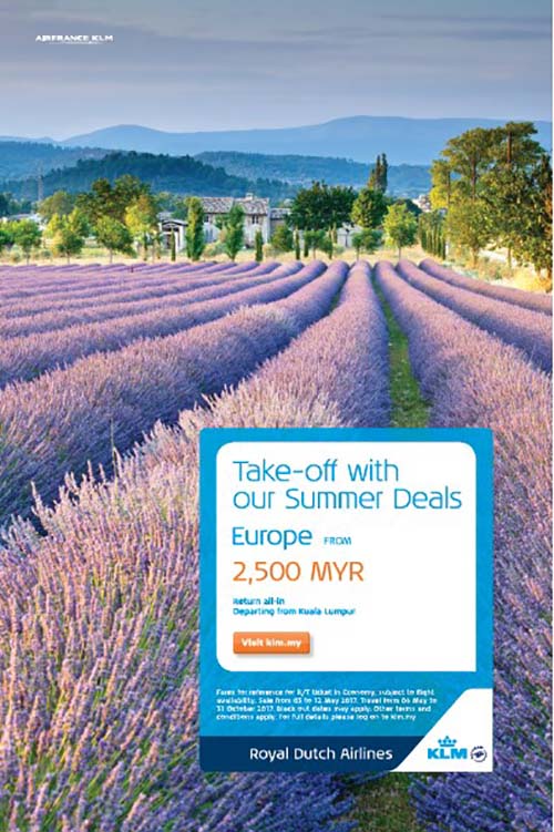 【KLM】SUMMER DEALS STARTING FROM 03 MAY 2017