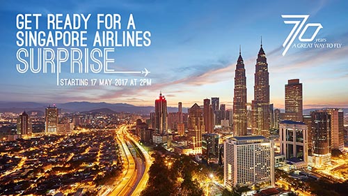 【SINGAPORE AIRLINES】70TH ANIVERSARY FLASH DEALS FOR ECONOMY CLASS
